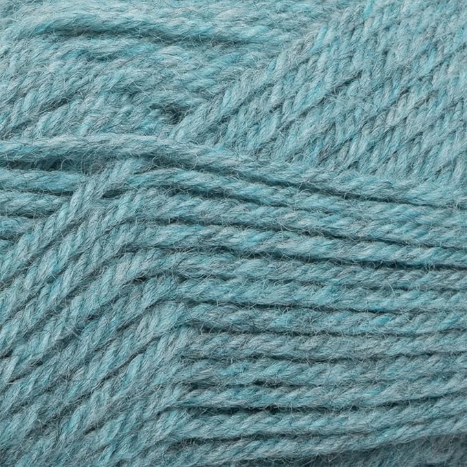 Knit Picks Wool of The Andes Yarn Pack - 10 Skeins of Blue 100% Wool Worsted Weight Yarn (Fjord Heather)