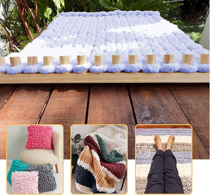96Inch Chunky Yarn Loom, Custom Thick Chunky Knitting Blanket Loom, Extra Large Blanket Loom Knitting for DIY Craft Enthusiasts Beginners