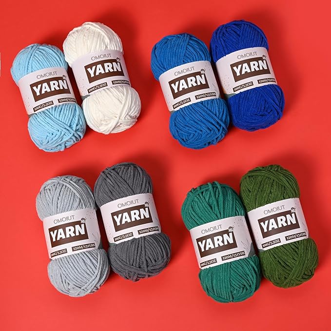 12 Pack 42.3oz/1572yds Bulky Multicolor Yarn Set, Plush Chenille Blanket Yarn for Crocheting, Fluffy Velvet Yarns for Crochet, Fuzzy Baby Yarns for Crocheting Soft, Crochet Amigurumi D