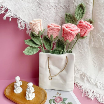 Lily's Lyric Flower Crochet Kit | Pink Rose | Step-by-Step Video Tutorial for Adults Teenagers | Craft Gift Idea DIY Home Decoration