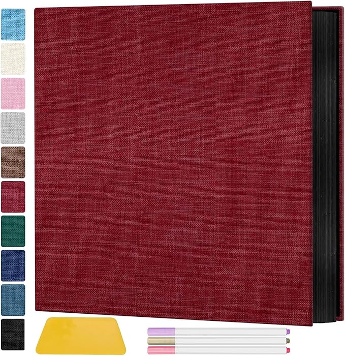 Zesthouse Photo Album Self Adhesive Pages, 60 Pages Magnetic Scrapbook Albums with Sticky Page, Photos Album Holds 8x10 & 5X7 & 4x6 & 6x8 & 3x5, Large Picture Book Ideal Gift for Family Wedding Baby