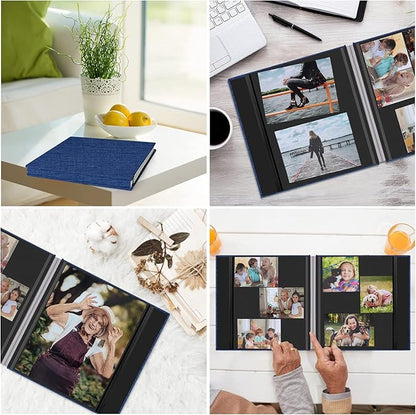 Zesthouse Photo Album Self Adhesive Pages, 60 Pages Magnetic Scrapbook Albums with Sticky Page, Photos Album Holds 8x10 & 5X7 & 4x6 & 6x8 & 3x5, Large Picture Book Ideal Gift for Family Wedding Baby