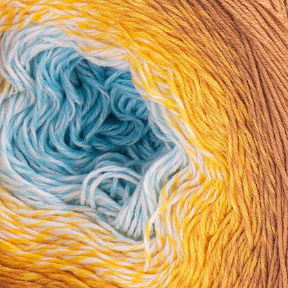 1 Skein/Pack Yarnart Flowers Gradient Yarn, Each Ball 8.8 Oz (250gr) / 1094 Yards (1000m), 55% Cotton 45% Acrylic, Superfine Fingering Weight for Knitting and Crochet, 309 - Yellow Blue