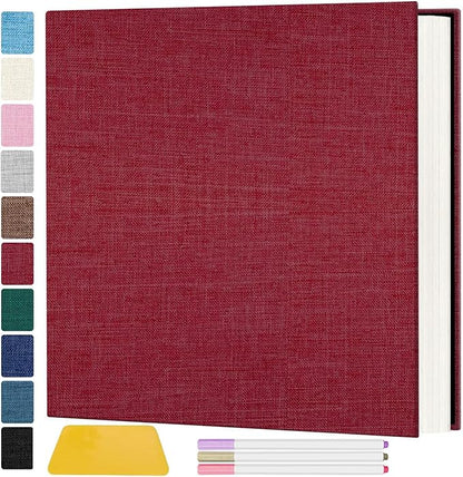 Zesthouse Photo Album Self Adhesive Pages, 60 Pages Magnetic Scrapbook Albums with Sticky Page, Photos Album Holds 8x10 & 5X7 & 4x6 & 6x8 & 3x5, Large Picture Book Ideal Gift for Family Wedding Baby