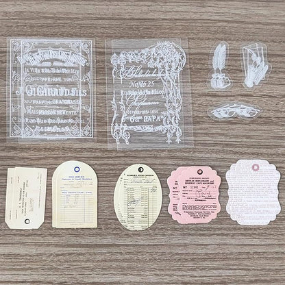 200PCS Vintage Scrapbooking Supplies Pack for Junk Journal Planners Decoupage Paper Scrapbook Stickers Aesthetic Cottagecore Collage Craft Album (Handwritten letters)