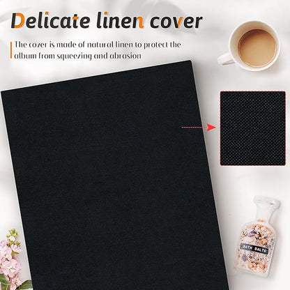 Popotop Photo Album 4x6 1000 Pockets for Wedding Gifts,Linen Hardcover Picture Albums for Family Anniversary Baby Vacation Pictures