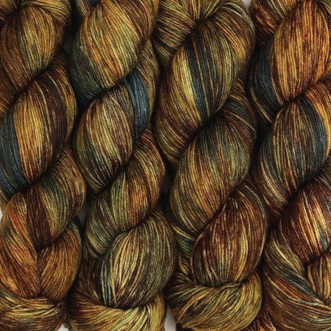 KnitPro Symfonie Hand Dyed Yarn | Extra Fine Merino Wool & Polyamide Blend for Knitting & Crocheting, Fingering Weight, Oeko-TEX Certified 400m, 100g Skein | Terra Variegated Wilderness