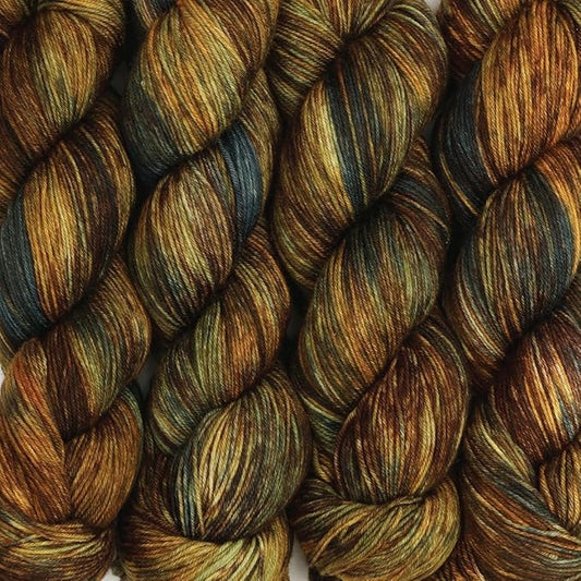 KnitPro Symfonie Hand Dyed Yarn | Extra Fine Merino Wool & Polyamide Blend for Knitting & Crocheting, Fingering Weight, Oeko-TEX Certified 400m, 100g Skein | Terra Variegated Wilderness