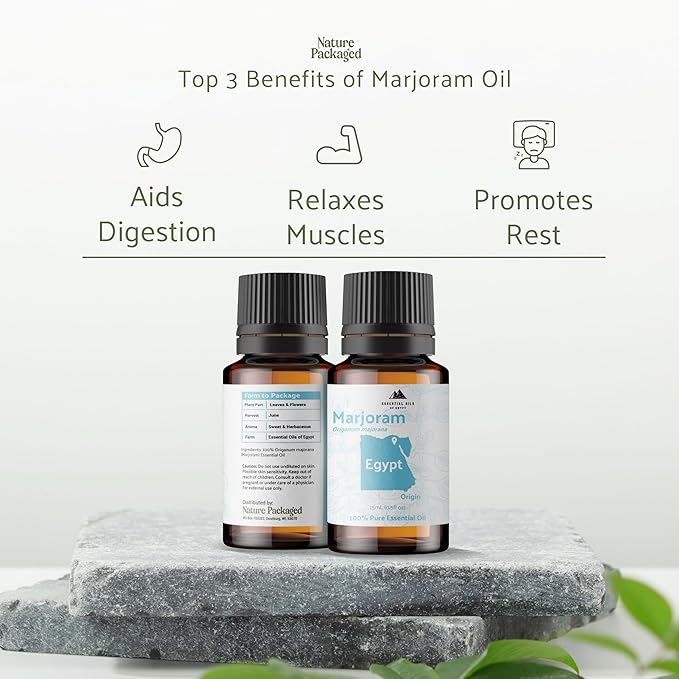 Nature Packaged Marjoram Essential Oil - Aceite de Mejorana Direct from Egypt for Massage & Aromatherapy | Premium Therapeutic Grade (2lbs)
