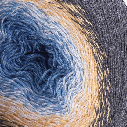 1 Skein/Pack Yarnart Flowers Gradient Yarn, Each Ball 8.8 Oz (250gr) / 1094 Yards (1000m), 55% Cotton 45% Acrylic, Superfine Fingering Weight for Knitting and Crochet, 287 - Gray Blue