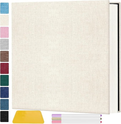 Zesthouse Large 18In Photo Album Self Adhesive 60 Pages, Scrapbook Albums with Sticky Page Holds 10x12 & 8x10 & 5X7 & 4x6 Pictures, DIY Photo Book Ideal Gift for Family Wedding Baby