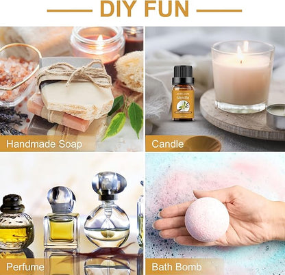 Sedbuwza Vanilla Essential Oil, Pure Organic Vanilla Fragrance Oil for Diffuser, Humidifier, Soap, Candle, Perfume