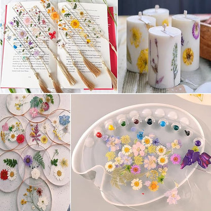 191PCS Real Nature Dried Pressed Flowers for Resin Mold, Dry Pressing Floral Set for DIY Jewelry Making Nail Card Scrapbook Art Craft Decors Blossom