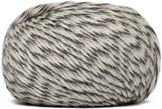 Origins - 100% Baby Alpaca Yarn Wool Set of 3 Skeins (150 Grams) DK Weight Made in Peru Natural Colors (Undyed) Heavenly Soft Perfect for Knitting and Crocheting (Stone and Snow, Origins 3 Skeins DK)