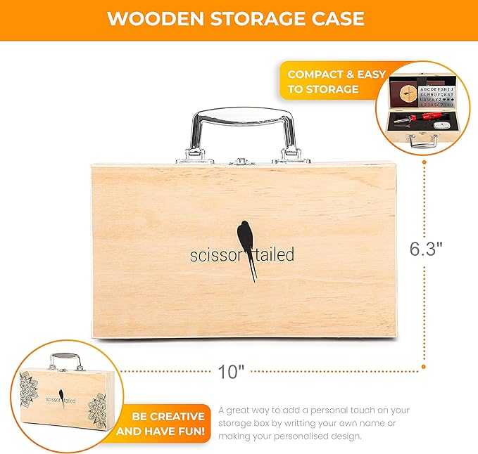 Premium Wood Burning Kit 43PCS, Dual Power Mode Wood Burner Pen Tool with 36Tips & Accessories All In A Wood Storage Case - Complete Gift For An Effortlessly Mastering The Art Of Pyrography