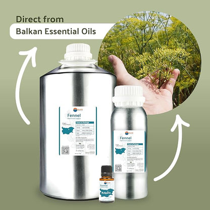 Nature Packaged Fennel Essential Oil (Sweet Fennel) - Direct from Balkan Essential Oils - Pure Aromatherapy Diffuser Oils | 100% Pure Therapeutic Grade Natural Aceite de Hinojo - 22lbs