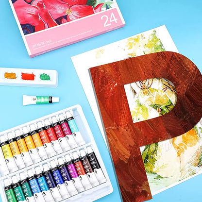 12 Inch Wooden Letter P, 1/4 Inch Thick Large Unfinished Wood Letter for Home Wall Decor, DIY Crafts