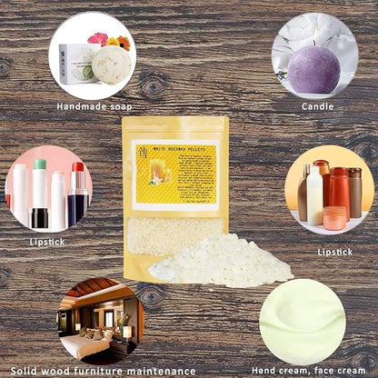 White Beeswax Pellets 5 lb 100% Pure and Natural Triple Filtered for Skin, Face, Body and Hair Care DIY Creams, Lotions, Lip Balm and Soap Making Supplies