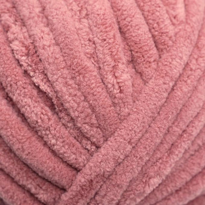 Okey Dokey Yarn, Jumbo Chenille Yarn Size 7 Velvet – Plush, No-Fray, Durable Plushies, Posh Soft Crochet Projects Beginner Friendly (300g, 130 yds) - Apricot Blossum, Color 102