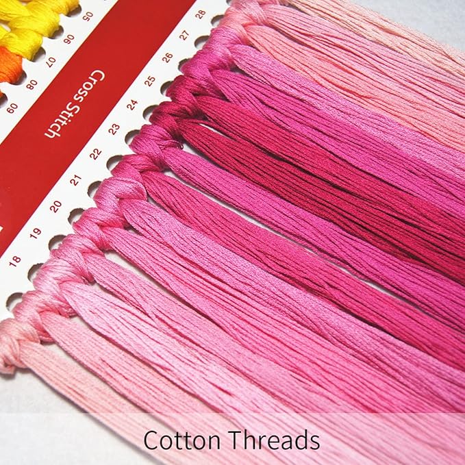 Redxing Stamped Cross Stitch Kits Embroidery kit for Beginners Adults Full Range of Embroidery Patterns Starter Kits DIY Printed Cross Stitch Kits Needlepoint Kits 11CT-Colorful Tree 18x18 inch