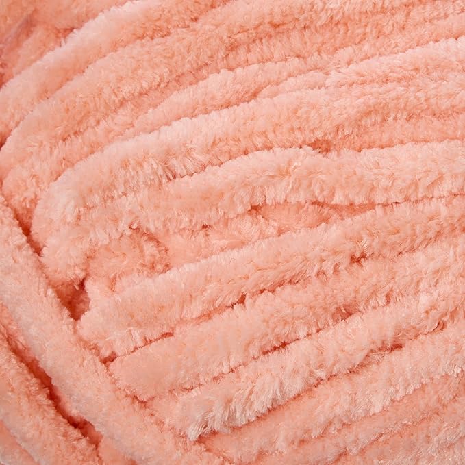 Loops & Threads Sweet Snuggles Yarn - Yarn for Knitting, Crochet, Weaving, and Arts & Crafts - Orange, Polyester, 8.8 oz