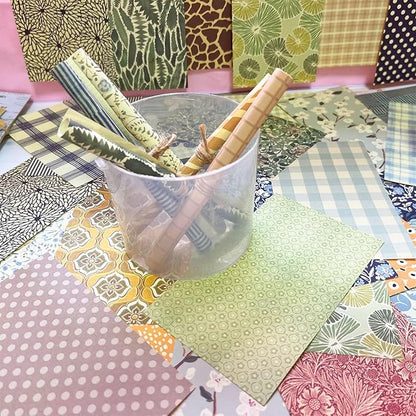 Wmhanler 240 Sheets Vintage Scrapbook Papers Journaling Scrapbooking Supplies Kit Decorative Craft Paper for Planner, Bullet Journal Collage Card Embellishment Retro Crafts