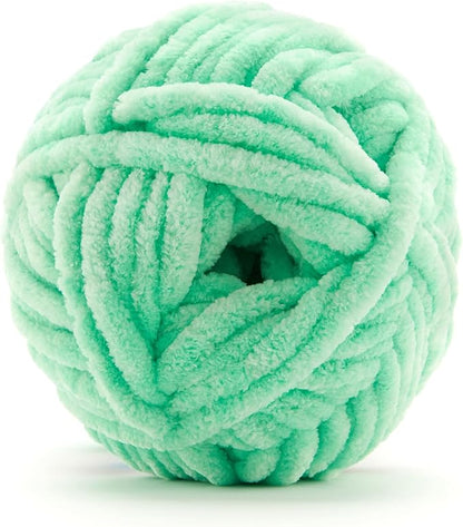 Loops & Threads Sweet Snuggles Yarn - Yarn for Knitting, Crochet, Weaving, and Arts & Crafts - Green, Polyester, 8.8 oz