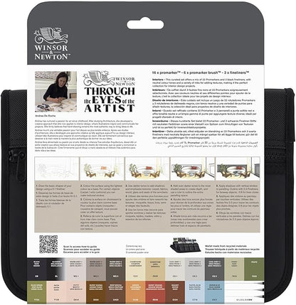 Winsor & Newton ProMarker Set, 25+1pcs. Wallet, Interiors