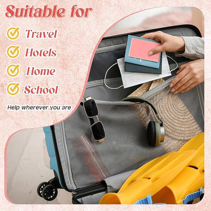 Knitgrip 25 Boxes Mini Travel Sewing Kit Quick Fix Sewing Kits Bulk Basic Portable Pre Threaded Needle Emergency Repair Tool for Christmas Gifts Beginner Traveler Home Hotel (Pink)