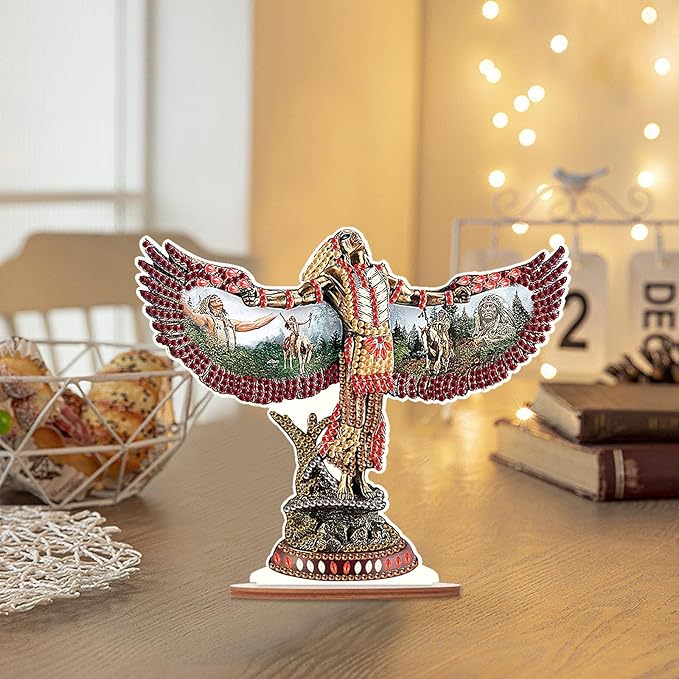 Tontut DIY Diamond Art Painting kit Ornament, Wings Religious Handmade Three-Dimensional Ornaments, The Perfect Combination of Decoration and Art, Excellent Choice for Home Decoration Gifts