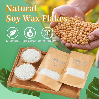 PIUH Basic DIY 2-in-1 Candle & Soap Making Supplies Kit with Wax/Soap Melter and Candles/Soaps Making Supplies for Adults Beginners, Starter Making Candle Soap Craft Kits Gifts