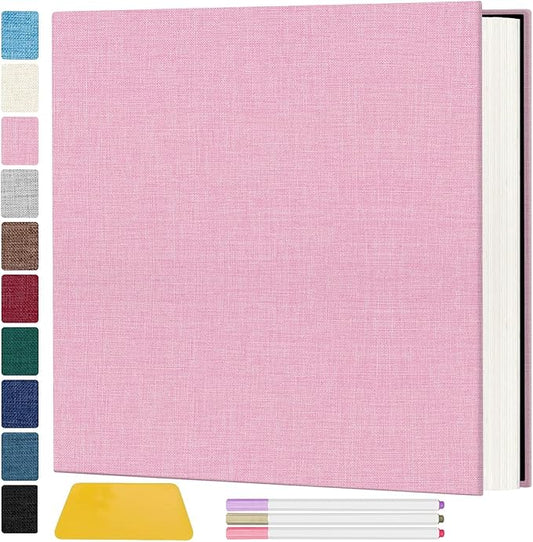 Zesthouse Photo Album Self Adhesive Pages, 60 Pages Magnetic Scrapbook Albums with Sticky Page, Photos Album Holds 8x10 & 5X7 & 4x6 & 6x8 & 3x5, Large Picture Book Ideal Gift for Family Wedding Baby