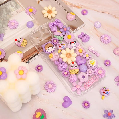 100Pcs Slime Charms, Mixed Cute Resin Charms Set for Scrapbooking, Phone Cases, Hair Accessories, Fake Candy Decor, Crafting Embellishments & DIY Keychains