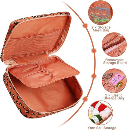 Coopay Crochet Kit Beginners Crochet Hook Set with Crochet Yarn,58PCS Portable Crochet Set Ergonomic Crochet Hooks Travel Knitting Crochet Supplies