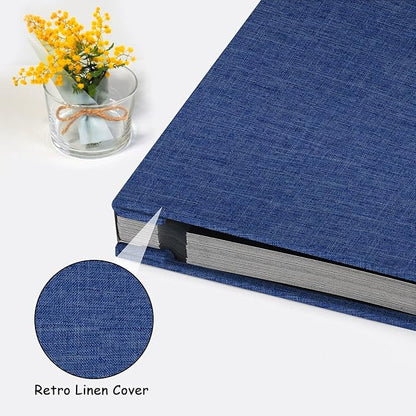 Zesthouse Photo Album Self Adhesive Pages, 60 Pages Magnetic Scrapbook Albums with Sticky Page, Photos Album Holds 8x10 & 5X7 & 4x6 & 6x8 & 3x5, Large Picture Book Ideal Gift for Family Wedding Baby