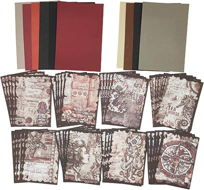 Vintage Scrapbooking Supplies Pack(100 Pieces) for Junk Journal Decoupage Paper Scrapbook Planner Sticker Aesthetic Cottagecore Collage Craft Album (03)