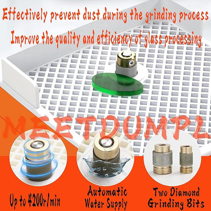 MEETDUMPL Stained Glass Kit，Stained Glass Kits for Adults，Glass Grinder，Stained Glass Grinder，5/8" + 1" Diamond Grinder Bit,100W Soldering Iron Kit,Glass Cutter Tool Kit（Patent has been registered）(7)