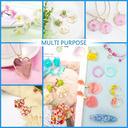 KISREL UV Resin 100g - Upgraded UV Resin Kit, Hard Type Crystal Clear Ultraviolet Curing UV Epoxy Resin for Craft Jewelry Making