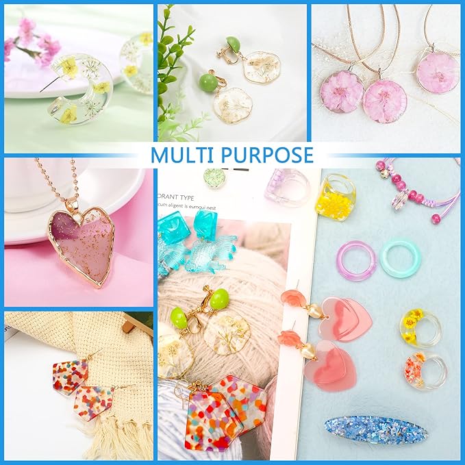 KISREL UV Resin 400g - Upgraded UV Resin Kit, Hard Type Crystal Clear Ultraviolet Curing UV Epoxy Resin for Craft Jewelry Making