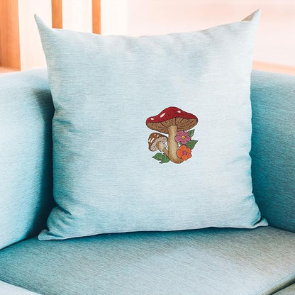 ORIGACH 4 Sheets Large Water Soluble Embroidery Patterns Stabilizers - Pre-Printed Mushroom, Moon, Star & Flower Hand Sewing Stabilizers- Stick & Stitch Embroidery Patterns for Hand Sewing Beginner