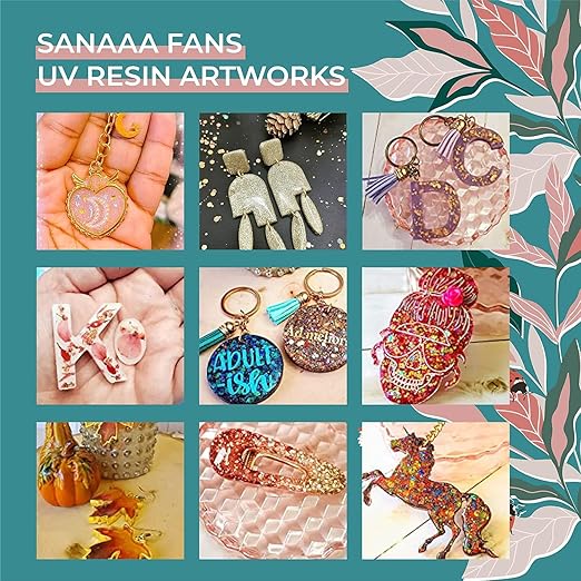 UV Resin Kit with Drill Pen- 400g/14oz One Minute Fast Curing Clear Hard Type for Polymer Clay Seal, Tumbler, Pen, DIY Earring Pendant Jewelry Making