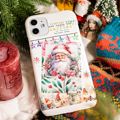 AuriicLeaf Christmas Polaroid PET Stickers, 90 Snow Country Character and Frame Designs for Scrapbooking, Journaling, DIY Crafts, and Holiday Decor