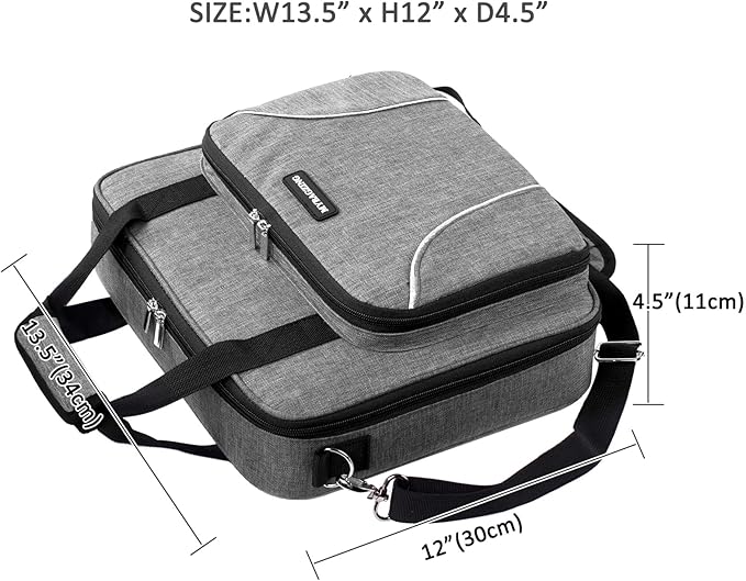 | Large Embroidery Project Bag - Cross Stitch Supplies Organizer - Embroidery Kits Bag - Storage & Organizer for Floss, Loops
