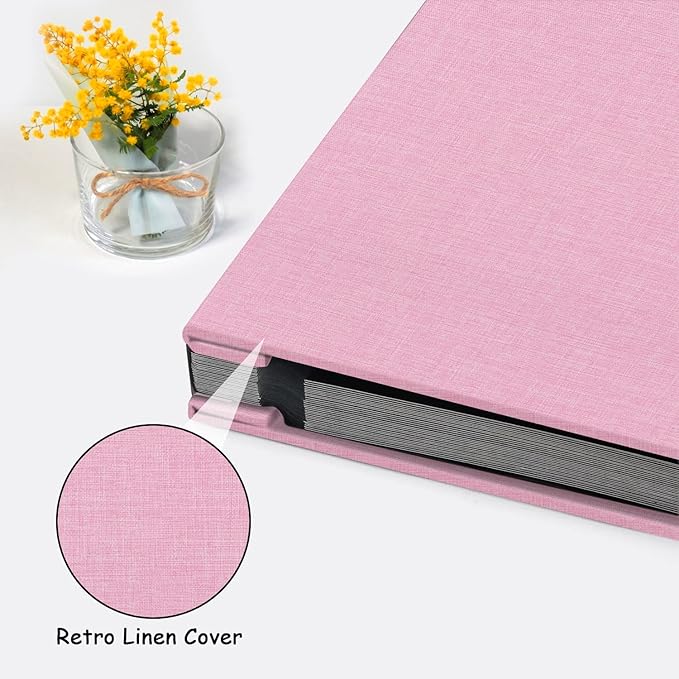 Zesthouse Photo Album Self Adhesive Pages, 60 Pages Magnetic Scrapbook Albums with Sticky Page, Photos Album Holds 8x10 & 5X7 & 4x6 & 6x8 & 3x5, Large Picture Book Ideal Gift for Family Wedding Baby