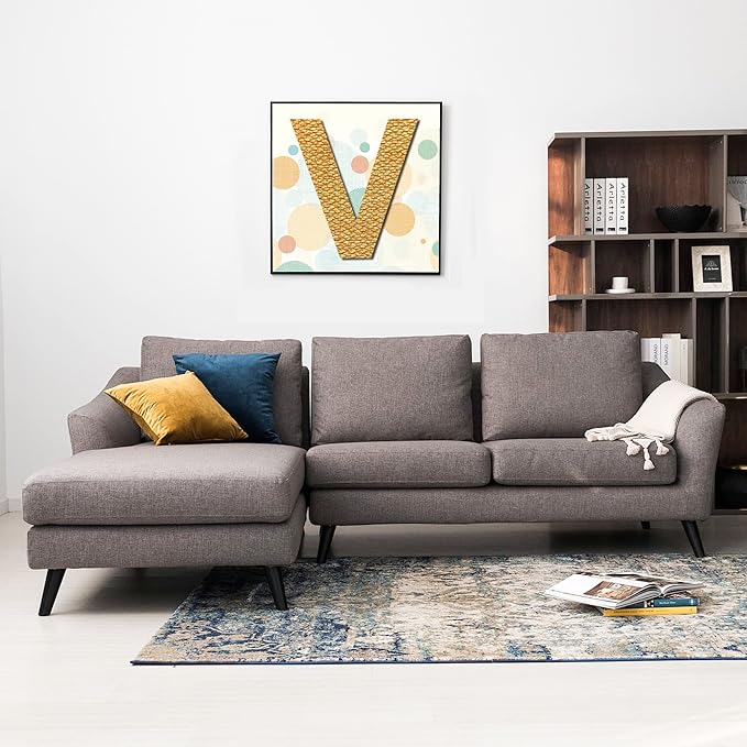 12 Inch Wooden Letter V, 1/4 Inch Thick Large Unfinished Wood Letter for DIY Crafts Home Wall Decor