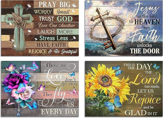 Muzagroo Art 5D Diamond Paintings Kits for Adults 5D Diamond Art Kits with Round Full Drill Diamonds DIY Gem Art for Beginners Love Theme 4PCS Wall Art for Living Room