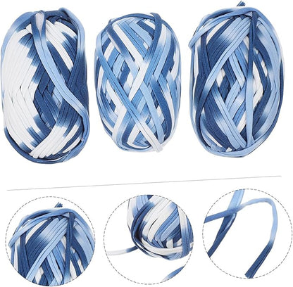 Bundles Colored Cotton Yarn Hand Knitting Crochet DIY Kit for Sweaters Scarves Hats Throws Soft Flexible Weaving Loom Yarn Craft Material