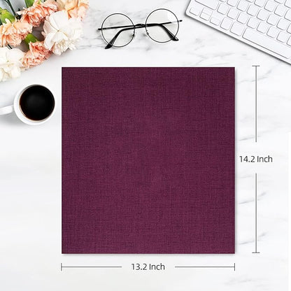 potricher Photo Album for 4x6 1000 Photos Linen Cover Extra Large Capacity Picture Book for Family Wedding Anniversary and Baby (Purple)