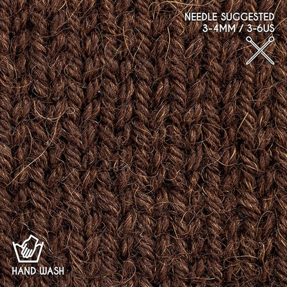 Worsted Set (6 x 1.75 oz) Super Soft Baby Alpaca Knitting Yarn Chocolate 656 Yards