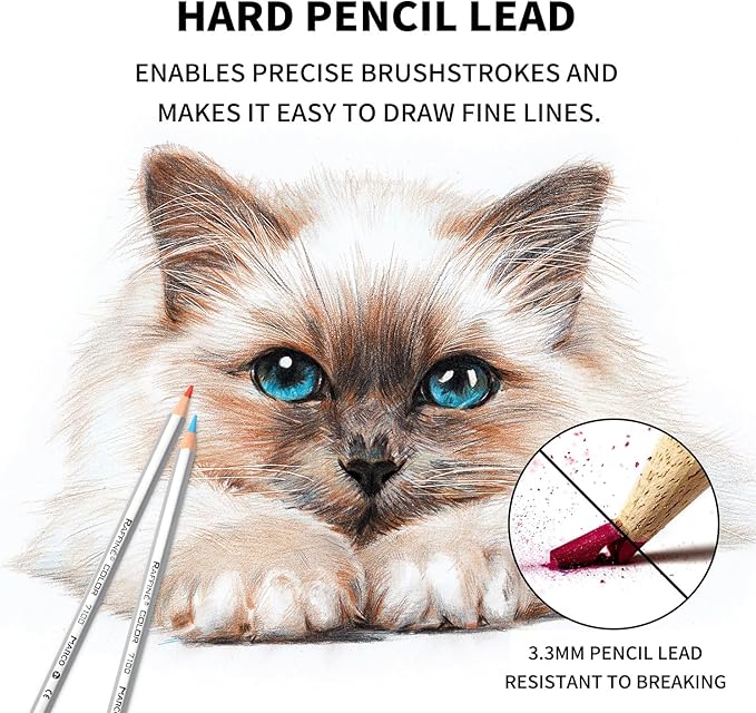 AXUS MARCO Oil-Based Colored Pencils, 36 Colors - Wooden Hexagonal Barrel, Iron Box. Ideal for Sketching, Illustrations, Doodling & Design. Great for Art Lovers & Pros. (RAFFINÉ 7100 Series-36 Colors)